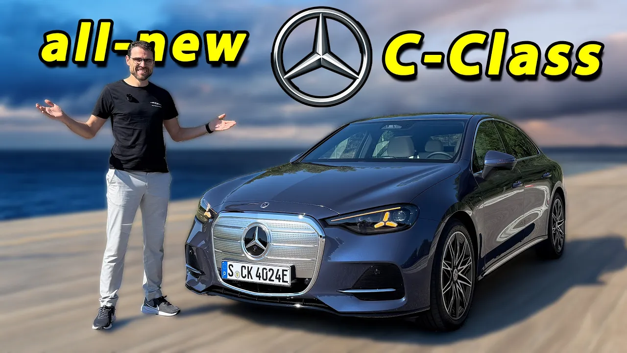 all-new Mercedes C-Class driving REVIEW (2027 C400 electric) with first range test!