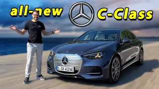 all-new Mercedes C-Class driving REVIEW (2027 C400 electric) with first range test!