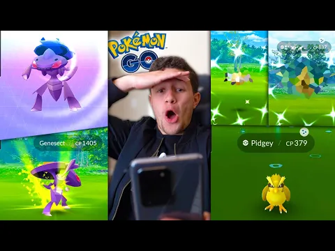 CATCHING * GENESECT * + NEW SHINY POKÉMON! WHAT A DAY OMG (POKÉMON GO)