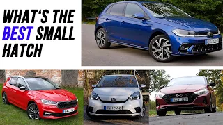 VW Polo vs Hyundai i20 vs Toyota Yaris vs Skoda Fabia vs Honda Jazz (Fit) small hatch car comparison