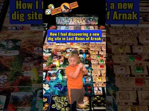 How I feel discovering a new dig site in Lost Ruins of Arnak #boardgame #boardgamers