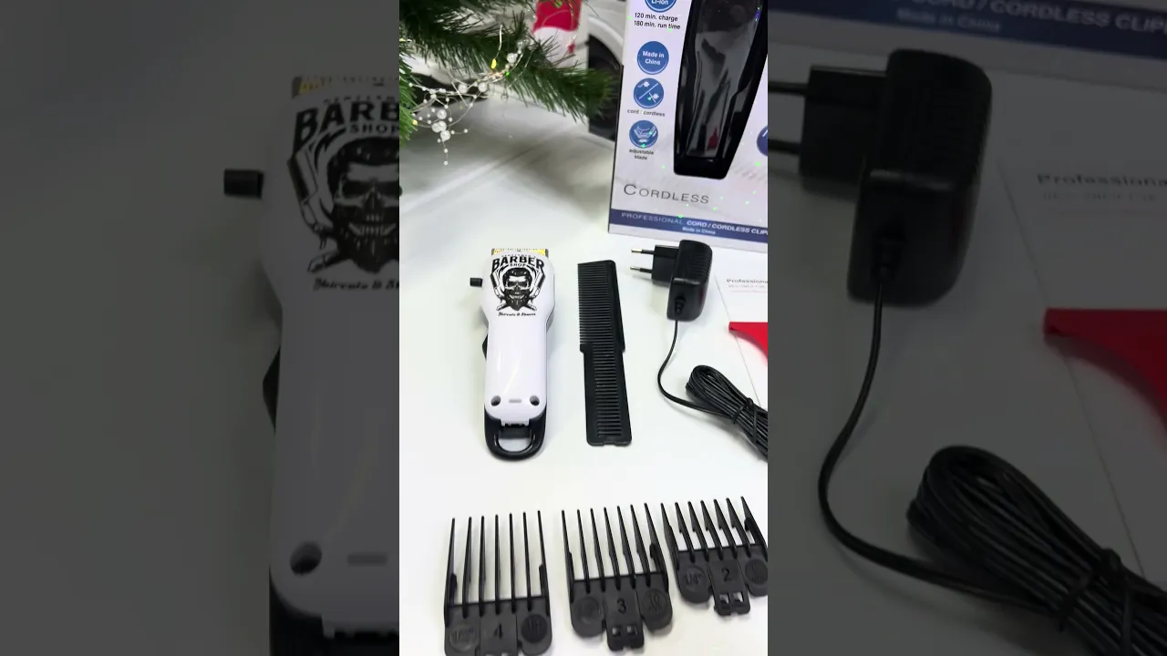 Професійна машинка для стрижки BESTBOMG Y4 White