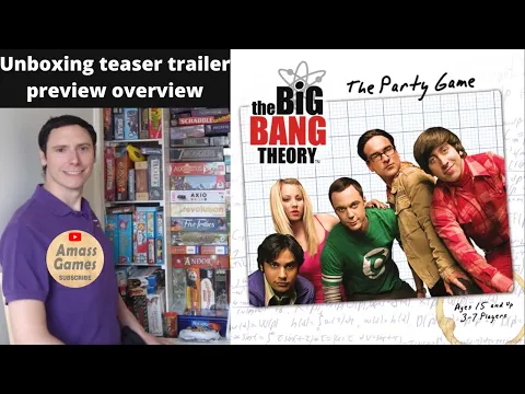 The Big Bang Theory: The Party Game boardgame unboxing teaser trailer preview overview AmassGames 4K