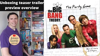 The Big Bang Theory: The Party Game boardgame unboxing teaser trailer preview overview AmassGames 4K