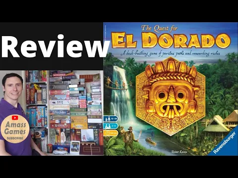 The Quest for El Dorado review unboxing teaser trailer preview overview AmassGames deck building bgg
