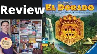 The Quest for El Dorado review unboxing teaser trailer preview overview AmassGames deck building bgg