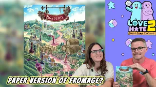 Bordeaux - A Non-Gamer's Review of the Paper Version of Fromage/Formaggio!!