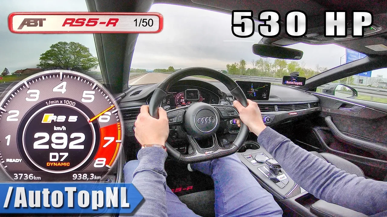 AUDI RS5 R ABT 530HP AUTOBAHN 292km/h ONBOARD by AutoTopNL