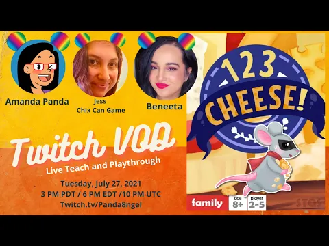 1 2 3 Cheese! with Beneeta and Jess (Twitch VOD)