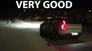 Volvo EX30 headlights test