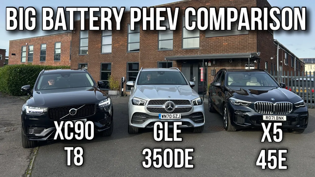 Volvo XC90 T8 v Mercedes GLE 350de v BMW X5 45e - big battery PHEV comparisons