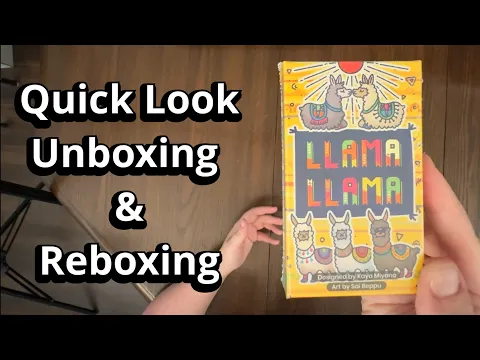 Llama Llama - What's in the Box? Quick Look Unboxing & Reboxing