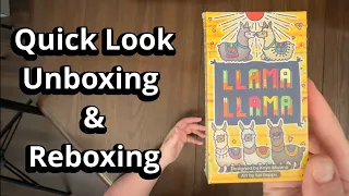 Llama Llama - What's in the Box? Quick Look Unboxing & Reboxing
