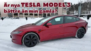 Första resan i nya Tesla Model 3 (2024 Highland)