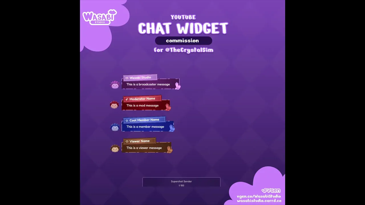 Chat Widget YouTube by WasabiStudio (@WasabiStudio) | VGen