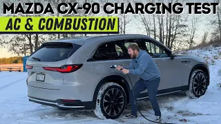 Mazda CX-90 PHEV Charging Tests! Time To 100%, kWh Delivered, Combustion Engine Recharging