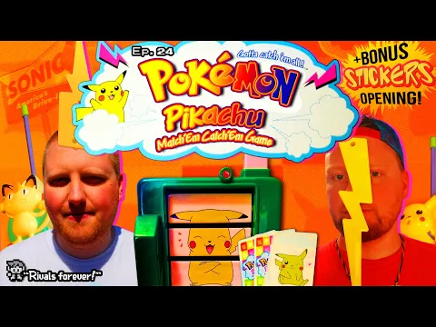 Every Pokémon Ever #24: Pikachu Match 'Em Catch 'Em Game! + Vintage 90's Sticker Opening