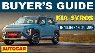Kia Syros - Which variant to buy? | Buyer’s Guide | Autocar India