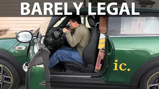 Mini Cooper SE Banana box test