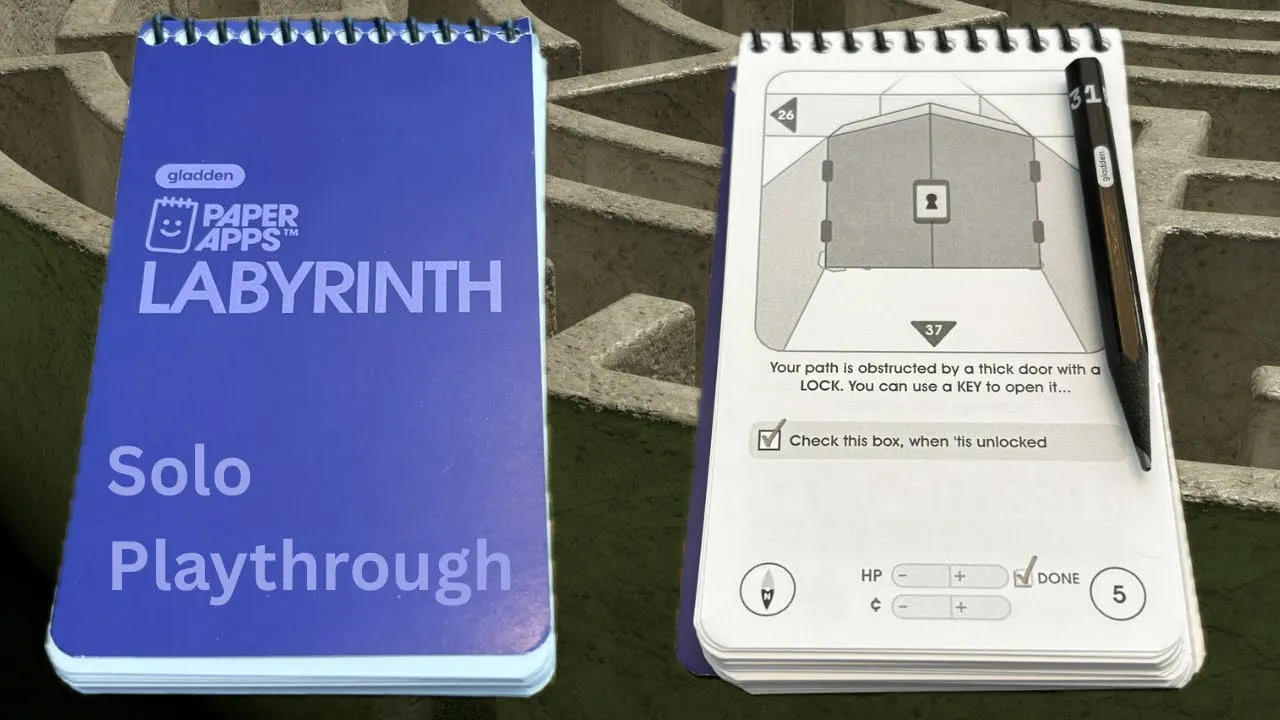 Paper Apps Labyrinth Solo Playthrough (Ending)