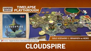 Cloudspire Solo Playthrough on Timelapse - Brawnen vs. Heirs