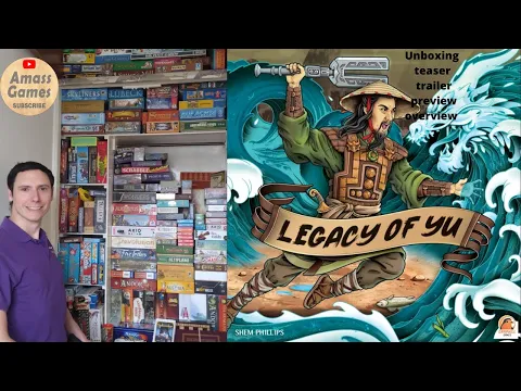 Legacy of Yu solo only resource worker placement board game unboxing PLUS Meeple Stickers AmassGames