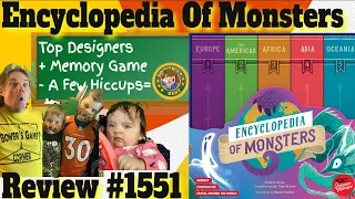 Encyclopedia Of Monsters After 20 Games Family Review *4, 10, 13, 40 Year Old*