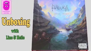 Pandoria, Unboxing (In English, board game, Euro game, brætspil)