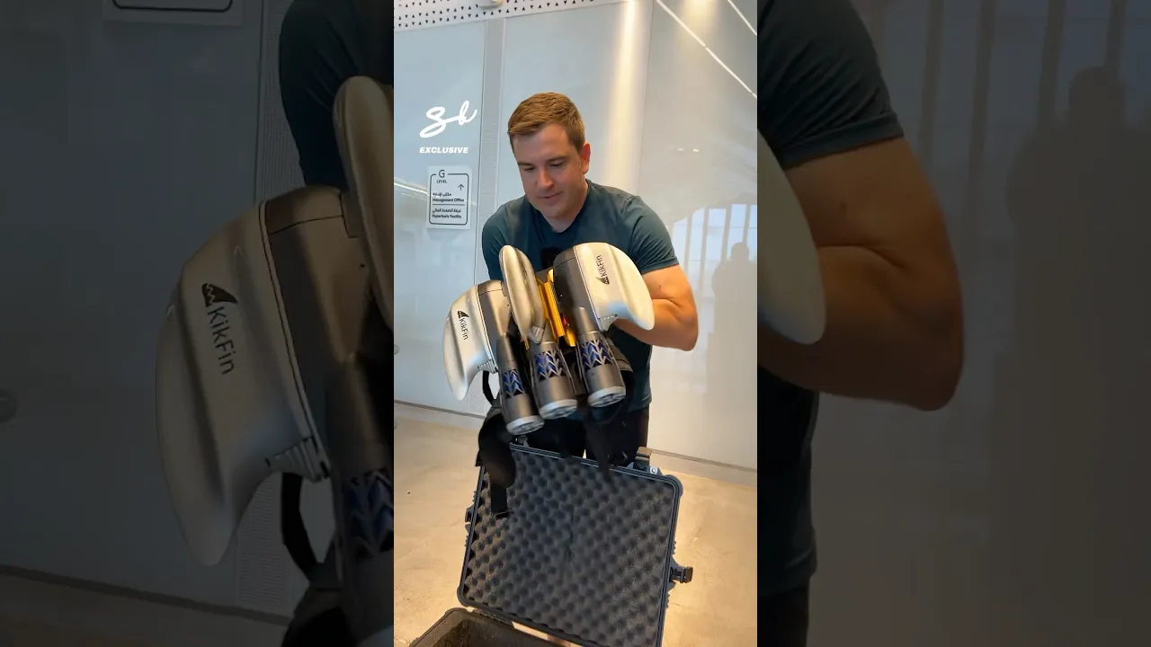 Underwater Jetpack With Shark Fins! 😱 ​⁠@kikfin #jetpack #shark #water