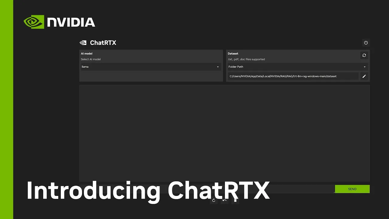 ChatRTX screen displaying a chat conversation.