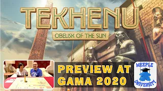 Tekhenu Obelisk of the Sun Board Game - First Look at GAMA Expo 2020