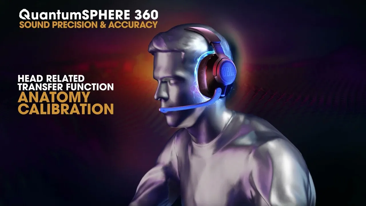 Video dimostrativo JBL QuantumSphere 360 con focus su sound precision e anatomy calibration