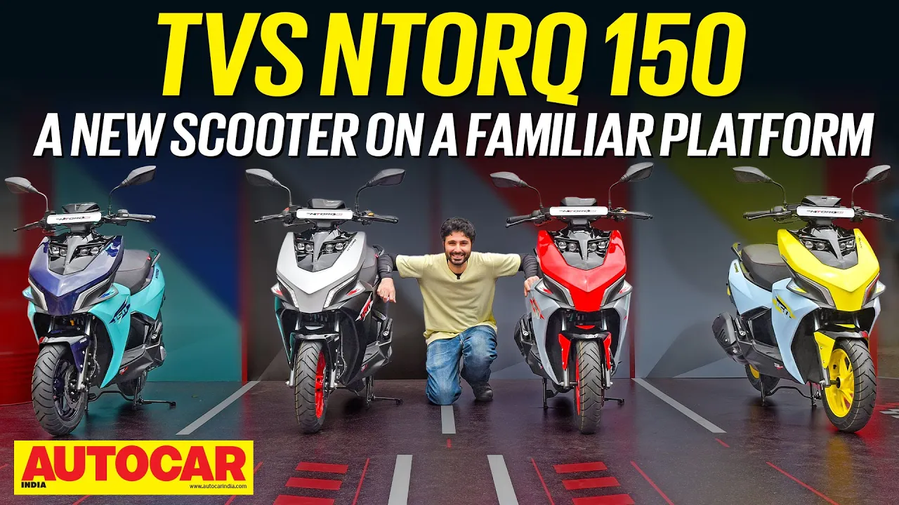 TVS Ntorq 150 walkaround -  150cc performance with scooter convenience | First Look | Autocar India