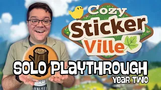 Cozy Stickerville - Year Two Playthrough (SPOILERS!)
