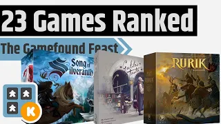 Ranking The Gamefound Feast - 23 Games from Dungeons & Lasers to The Witcher Legacy & More!!