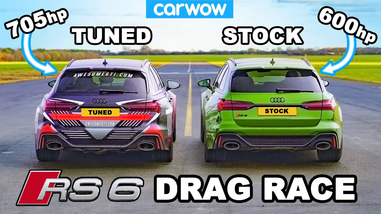 Audi RS6 - DRAG RACE *Tuned v Standard*