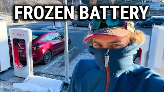 Charging A Deep Frozen Tesla LFP Battery