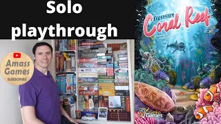 Ecosystem: Coral Reef solo playthrough. Educational board game drafting Sushi Go AmassGames pretty