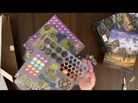 Sid Meier's Civilization: A New Dawn Board Game - What's in the box - Unboxing and Reboxing