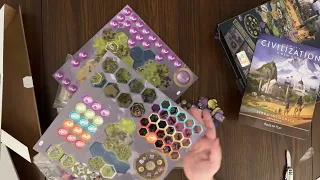 Sid Meier's Civilization: A New Dawn Board Game - What's in the box - Unboxing and Reboxing