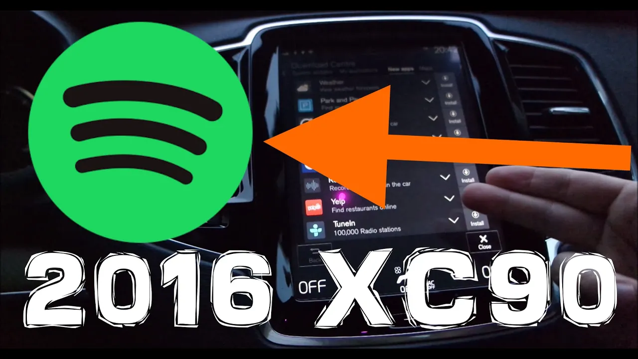2016 Volvo XC90 Spotify App