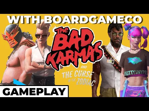 The Bad Karmas: Curse and the Curse of the Zodiac - 4p Gameplay with @BoardGameCo