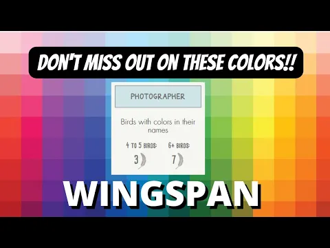 Colors You Might Miss With Photographer: Wingspan Board Game