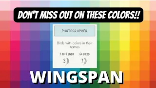 Colors You Might Miss With Photographer: Wingspan Board Game