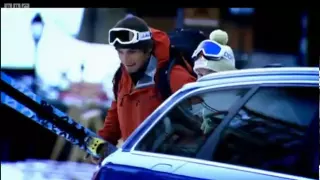 Audi RS6 vs Skiers French Alps Race | Top Gear