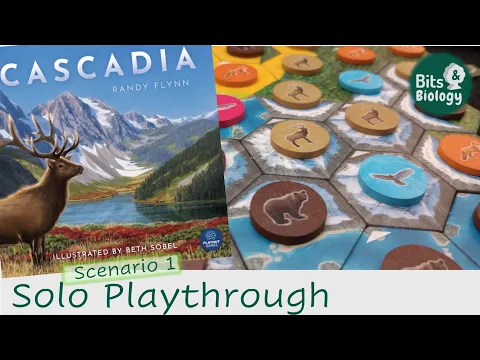 Cascadia Playthrough Solo Scenario 1 | Bits & Biology