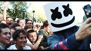 Marshmello Celebrates National Marshmallow Day in NYC w/ Z100 and Good Morning America