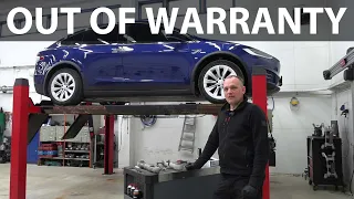 Elbilmek repairing Tesla Model X with squeaky suspension