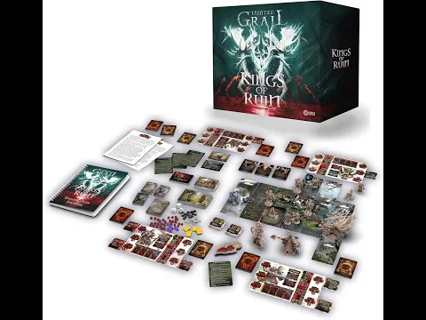 Awaken Realms Tainted Grail: Kings of Ruin Reboxing Packing Organizing Storage using the Base Game
