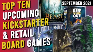 TOP TEN Upcoming KICKSTARTER & RETAIL Board Games September 2021 SolForge Fusion, Dune, Beast & More